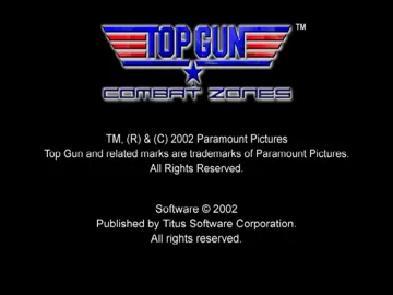Top Gun - Combat Zones screen shot title